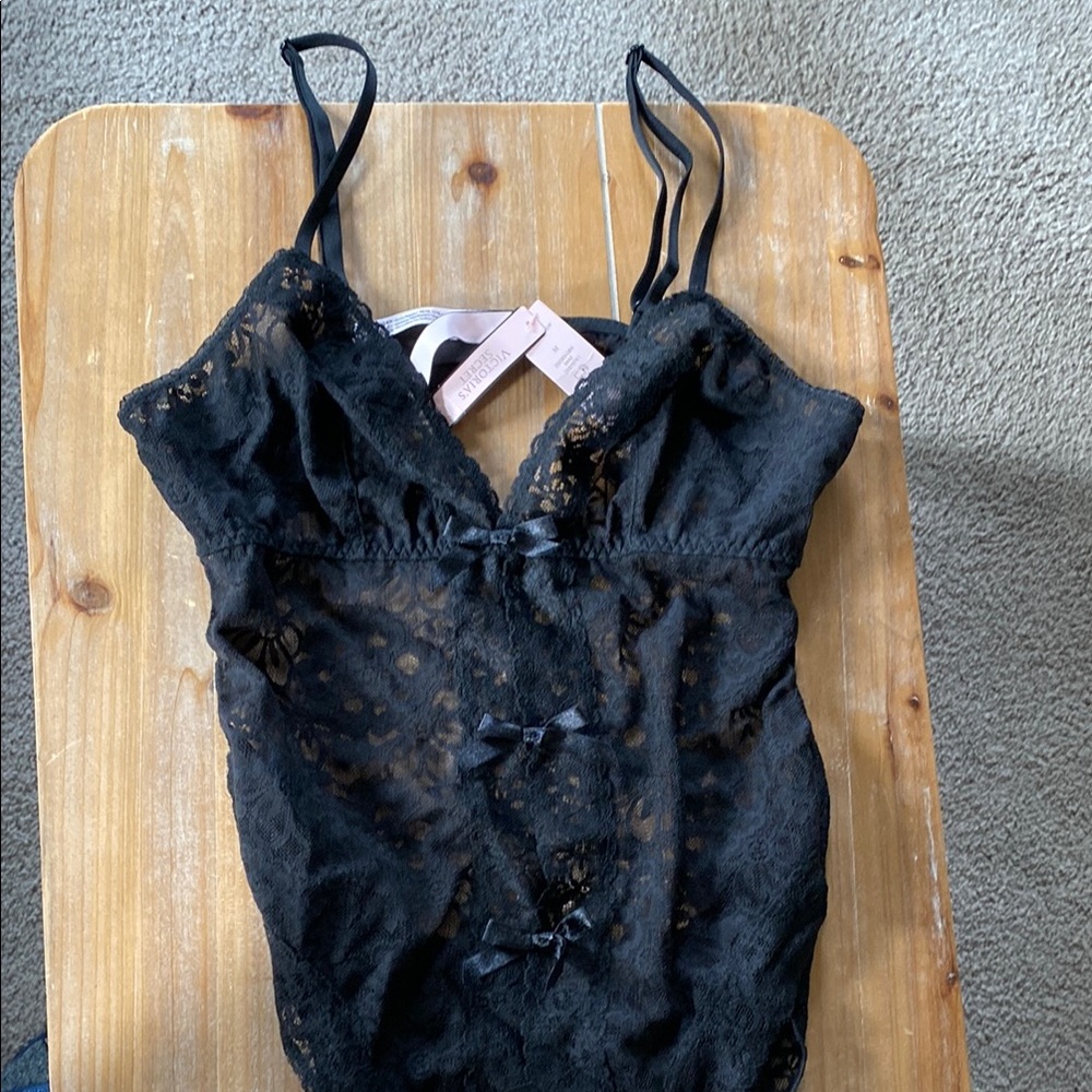 Victoria Secret Black Lace Lingerie Bodysuit
